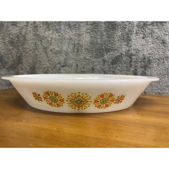 Vintage Oven Ware Milk Glass Divided Serving Dish - Picture 9 of 11